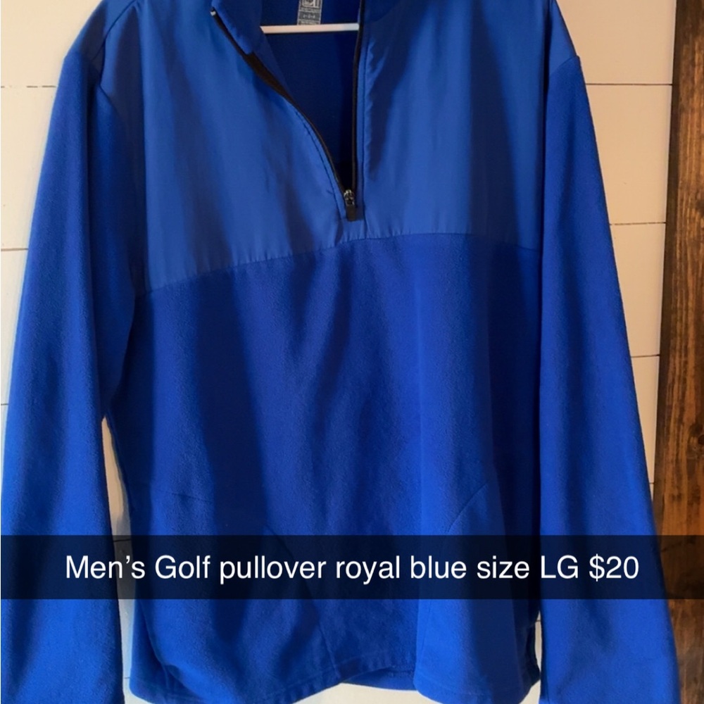 Men's Golf Royal Blue Pullover Size LG